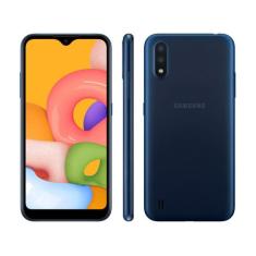 Smartphone Samsung Galaxy A01 32GB Azul 4GB - Octa-Core - 2GB RAM Tela