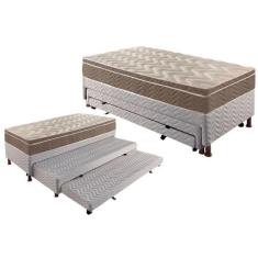 Cama Box c/Auxiliar Solteiro: Colchão Espuma Paropas D33 Confort Ultra