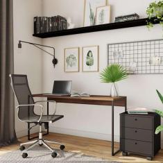 Mesa de Escritório Vince Nogal 150 cm - Mobly