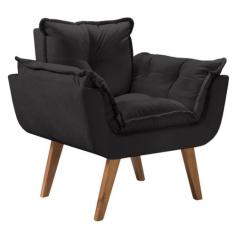 Poltrona Opalla 1 Lugar DSalla Suede - D Salla, Preto