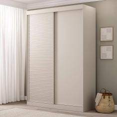 Guarda-Roupa Solteiro 2 Portas 1 Porta Ripada Samambaia CabeCasa MadeiraMadeira Off White