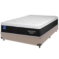 Cama Box e Colchão Magnum Molas Ensacadas Casal Plumatex