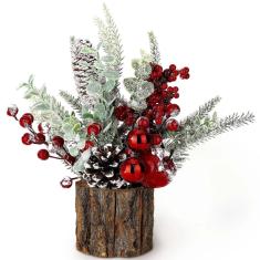 Árvore de Natal kpx Tabletop Artificial Mini com enfeites