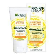 Protetor Solar Facial Hidratante Garnier Uniform & Matte Vitamina C FPS30 40g