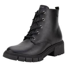Bota feminina coturno ramarim 2411121, Preto, 35