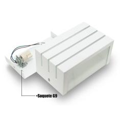 Kit Com 6 Arandelas Frisada Branca Parede Externa