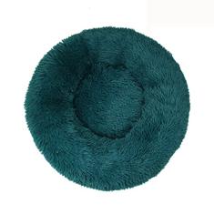 Cama de cachorro calmante para cães pequenos – Cama de cachorro pequena lavável com donut, cama de gato de pelúcia macia redonda anti-ansiedade, serve para toPets, diâmetro: 43 cm
