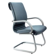 Cadeira Diretor Luxuosa Com Braço Fixo Linha Chief Azul - Design Offic