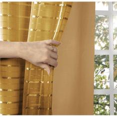 Cortina Blackout Pvc Com Tecido Voil Xadrez 2,80 M X 2,50 M