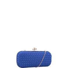 Bolsa Clutch Celeste em Intrecciato-Feminino