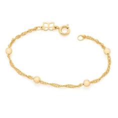 Pulseira banhado ouro 3x 24k 18k e 22k  feminina infantil para bebe ro
