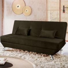 Sofá Cama Dubai Veludo Turkay Speciale Home, Marrom