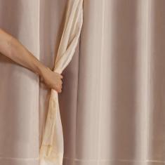 Cortina Blackout PVC com Tecido Voil 2,80 m x 1,60 m Avelã - Bella Vit