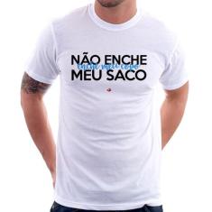 Camiseta Não enche meu saco, enche meu copo - Foca na Moda, Branco, GG