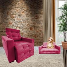 Poltrona Retratil  e Reclinável Com Apoio De Pe Espanha Mais Sofa Pet 