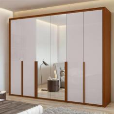 Guarda-roupa 6 Portas 6 Gavetas 100% Mdf Imperatore com Espelho - Móve