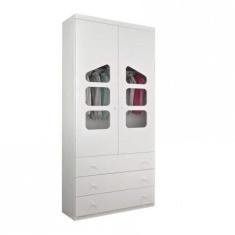 Guarda-roupa Infantil 2 Portas 3 Gavetas Eloísa  Branco