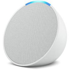 Echo Pop Amazon, com Alexa, Smart Speaker, Som Envolvente, Branco - B0