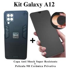 Kit 2 em 1 Capa Anti Shock Resistente + Película Fosca Privativa para 