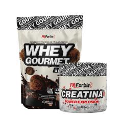Kit Whey Protein Gourmet Refil 907g + Creatina Power Explosion 300g - FN Forbis Nutrition-Unissex