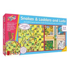 Jogo de tabuleiro Galt Snakes & Ladders and Ludo para a famí