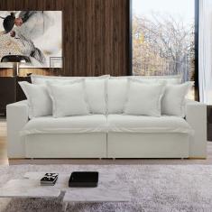 Sofá Cama 3 Lugares Arizona Retrátil Boucle Gelo - Celflex