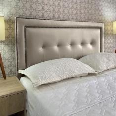 Cabeceira Casal 140 Cama Box Diamond 2 Veneza 05 Bege Corano Com Pés R