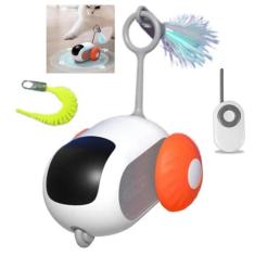 Brinquedo de Gato Pet Carrinho Controle Remoto USB Bateria Recarregave