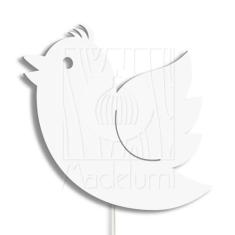 Luminária Abajur Parede Passarinho Madeira G9 30cm Decoração - Madelum