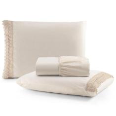 Jogo Cama Lençol Haia Casal Padrão Percal 200 Fios 100% - Casa Scarpa