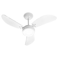Ventilador De Teto Venti-delta New Cristal Led Com 3 Pás Branco 127v
