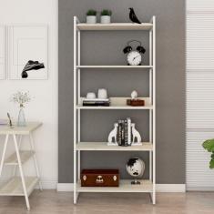 Estante Multiuso 5 Prateleiras 187x80cm Industrial Kuadra Compace Snow / Est.branca