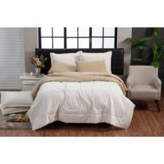 Kit Edredom 200 Fios Affeto 100% Algodão 6 Peças Dupla Face Casal Quee