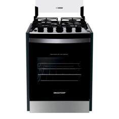 Fogão Brastemp 4 Bocas de embutir Inox com dupla chama e grades indivi