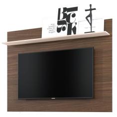 Painel para TV até 47 Polegadas 1 Prateleira Maia Nogueira Real/Off White - Colibri