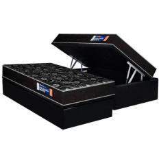Conjunto Box Baú Solteiro: Colchão Espuma Plumatex D28 IsoPluma + Base