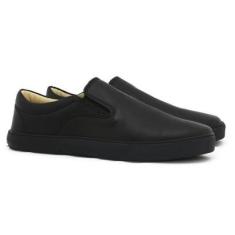 Tênis Slip-On Masculino Couro West Bulls Casual Conforto-Masculino