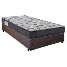 Cama Box Solteiro Suede + Colchão De Espuma D33 - Sereneprime - 88cm Marrom