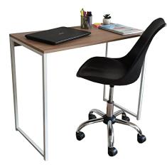 Mesa de Escritório Strassis Design SD-3015 Metal e MDF Cor: Branca