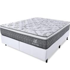 Cama Box King Colchão Mola Ensacada e Pillow top de Espuma Viscoelástico 193x203x65cm Smart Spring - BF Colchões