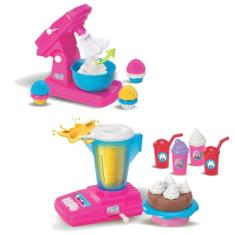 Kit Batedeira Liquidificador E Acessórios Brinquedo Cozinha