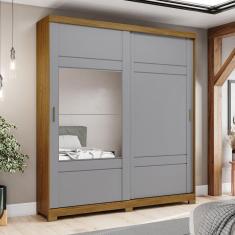 Guarda Roupa Solteiro com Espelho 2 Portas 3 Gavetas Verg Henn