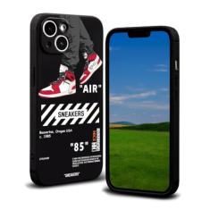 CHBSHENG Capa de telefone de design legal para iPhone 14 Plus para meninos homens rua estética à prova de choque basquete tênis esportes designer capas compatíveis com iPhone 14 Plus preto