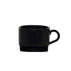 Xícara Para Chá 250ml Preta Em Policarbonato Linha Profissional Cook Vem