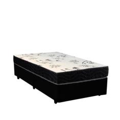 Cama Box Solteiro Colchão Espuma D28 Bambo Branco Ducci + Box Sintétic