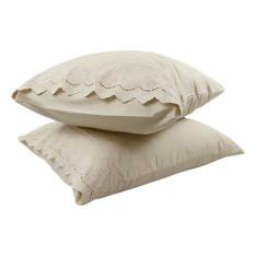 Jogo De Lençol Bordado Inglês Micropercal King 300 Fios 3pçs - Eurotéx