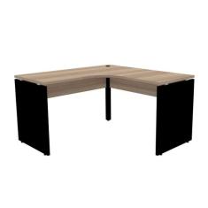 Mesa em l p/ escritório 125x125 pandin p25 - naturalle/preto