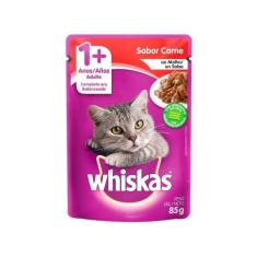 Ração Úmida para Gato Adulto Sachê - Whiskas Carne ao Molho 85g