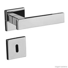Fechadura Interna Aço Zamac Quadra Com Roseta - Pado Cromado