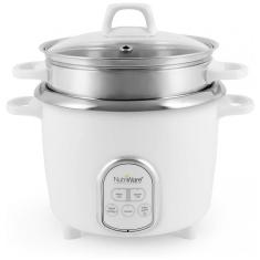 Panela de Arroz Elétrica 1,5L Programável, 500W, 110v, AROMA HOUSEWARES NRC 687SD 1SG, Branco